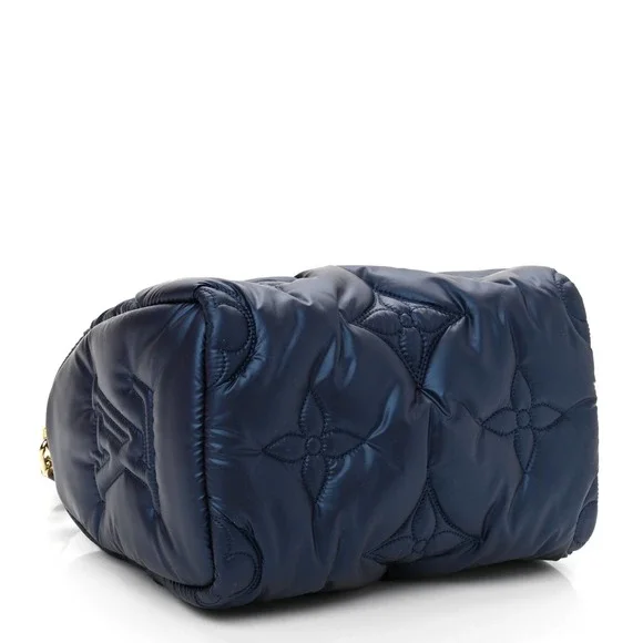 ❌❌LOUIS VUITTON Pillow Speedy Bandouliere 25 Monogram Nylon Metallic Blue bag LV - Picture 4 of 11